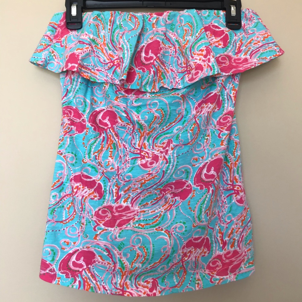NWOT LILLY PULITZER Wiley ruffle tube top summer